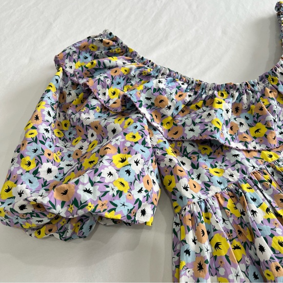 Agua By Agua Bendita Short Dress Flor La Fania Lila Size Small - Picture 3 of 10